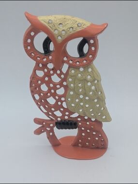 Metal Owl Figurine Decorative Jewellery Display Stand